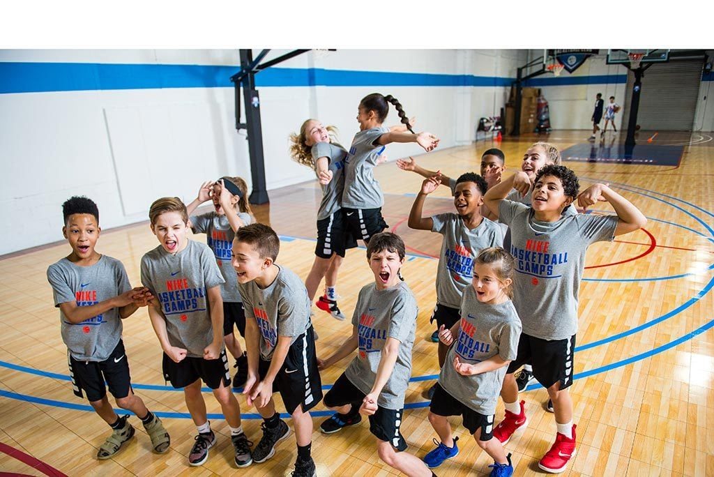 Children participating in RCE Skills Academy basketball holiday camp